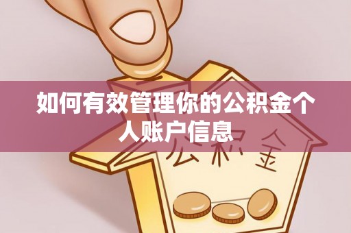 鄂托克前旗如何有效管理你的公积金个人账户信息