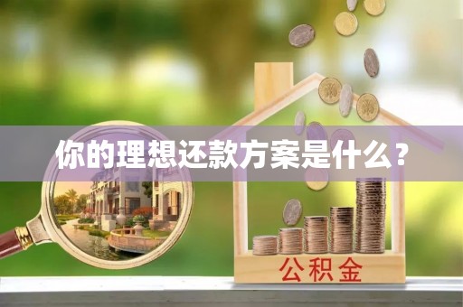 鄂托克前旗你的理想还款方案是什么？
