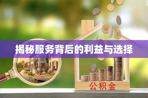 鄂托克前旗揭秘服务背后的利益与选择